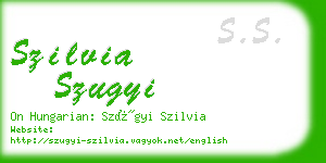 szilvia szugyi business card